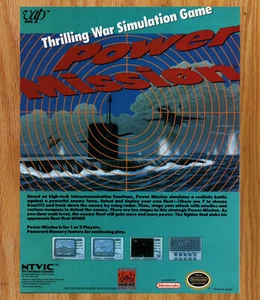 Power Mission Submarine Gameboy Link - Videospiel Print Werbung Poster Promo Art 1991 - Bild 1 von 3