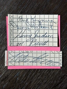 1949 Chicago White Sox 5 Signed Cut Autographs On Score Card. Howie Judson - Picture 1 of 2