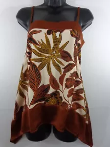 DKNY Top Women's Small Floral Spaghetti Strap Square Neck Cami New With Tags - Picture 1 of 11