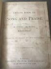 child's book of song and praise cassell petter and galpin 1870s proper rare item