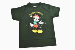 Disney Mickey & Friends Kids Feelin Festive Mickey Mouse Christmas Shirt New - Picture 1 of 5