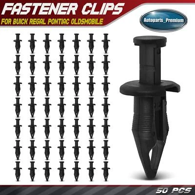Clip de cubierta de parachoques 50x 10 mm tipo empuje con retenedores de extremo cerrado para Buick Pontiac Foto 1 de 4