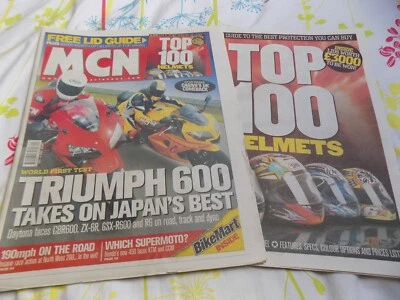 MCN/CBR600/ZX-6R/GSXR600/R6/CCM R30/KTM 640 LC4/Honda HM 450F/Cagiva/ - Image 1 of 4