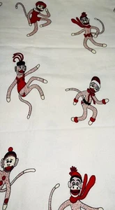 The Vermont Country Store 50601 Sock Monkey flannel king pillow case bedding - Picture 1 of 13
