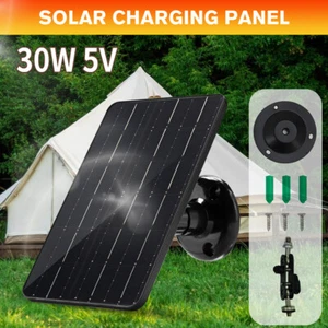 30W Solar Panel USB C Power for CCTV Camera Security Cam Outdoor Battery Charger - Picture 1 of 10