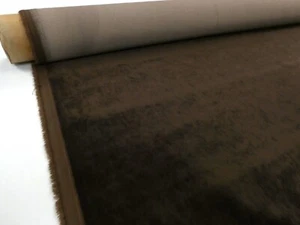 LAURA ASHLEY KENDRICK COCOA BROWN Velvet Upholstery Fabric - Imagen 1 de 7