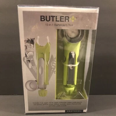 Herramienta Bartenders BUTLER Plus 15 en 1 Sacacorchos Jigger Coctelería Bar Regalo Foto 1 de 4