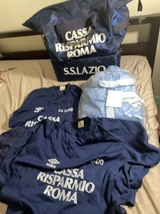 Vintage Umbro S.S. Lazio Roma Fußball Ausrüstung Tasche Nachthemd Langarm Large - Bild 1 von 12