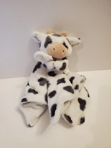 Carters Baby Cow Security Blanket Plush Lovey Farm Animal White & Gray Fleece - Picture 1 of 5
