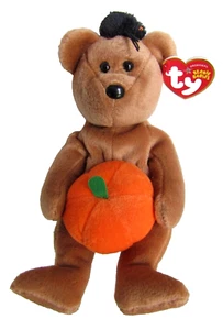 Ty Beanie Babies HALLOWEEN Bear HOCUS con sombrero de araña, como nuevo con etiquetas 2005 - Imagen 1 de 3