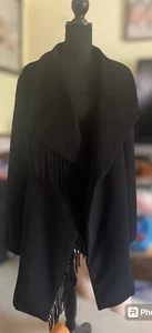 Lauren Ralph Lauren Shawl Cape Jacket  Coat  Black Women’s L - Picture 1 of 13