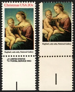 US # 2063 Var MINT OG NH* "SCARCE RED INSCRIPTION MISSING" ERROR + MISREGIST EFO - Picture 1 of 5