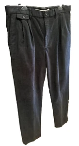 NWT BANANA REPUBLIC Pleated Moleskin Cotton Fall/Winter Pants 35 x 30 Black $115 - Picture 1 of 7