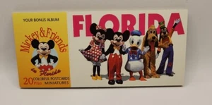 Vintage Postcards Book Mickey and Friends FLORIDA Disney 20 Plus Miniatures - Picture 1 of 6