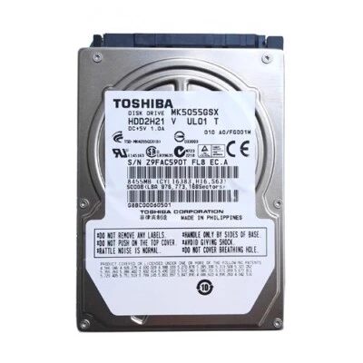 Toshiba 500GB MK5055GSX 5400 RPM SATAII 2.5" Laptop HDD Hard Drive - Image 1 of 4