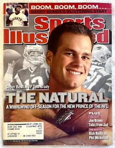 Tom Brady First Rookie Sports Illustrated Magazine “The Natural” April 15, 2002 - Picture 1 of 1