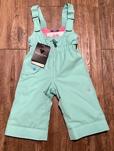 NEW Obermeyer Snoverall Pant Kid's Snow Pants BIB, FAIRY DUST GREEN, Size 1 1T - Picture 1 of 9