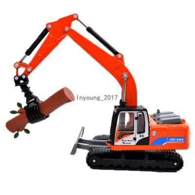 5.9" Log Wood Grabber Machine Model Metal Diecast Construction Vehicle - Image 1 of 4
