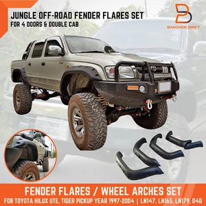 Arcos de bengalas de guardabarros jungle de 6 piezas para camioneta Toyota Hilux MK4/5 97-05 D4D de 4 puertas - Imagen 1 de 12