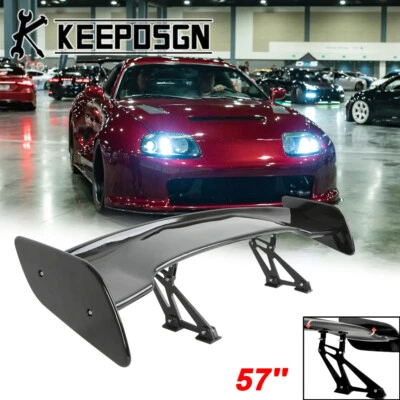 Alerón trasero para maletero Toyota Supra 57"" estilo GT carreras ajuste negro brillante Foto 1 de 4