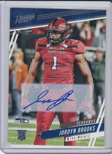 2020 Panini Prestige Rookie Xtra Points Auto #262 JORDYN BROOKS Seahawks - Picture 1 of 2