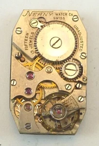 NERNY Watch Co Mechanical Wristwatch Movement - Parts Repair Broken Balance - Bild 1 von 5