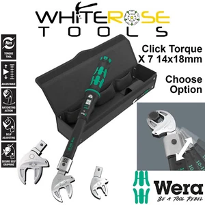 Wera Click Torque Wrench 10-100 Nm X 7 14x18mm Joker Spanner Wrench 7880 Choose - Picture 1 of 6