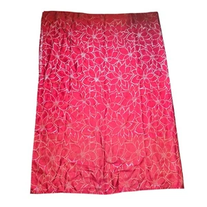 Christmas Tablecloth Maroon Silver Shimmer Poinsettia Flower Holiday Table Cover - Picture 1 of 8