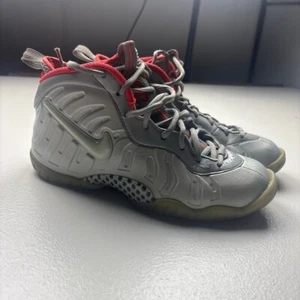 Nike Air Foamposite Pro Premium Size 5.5Y Pure Platinum Orange Youth Basketball - Picture 1 of 8