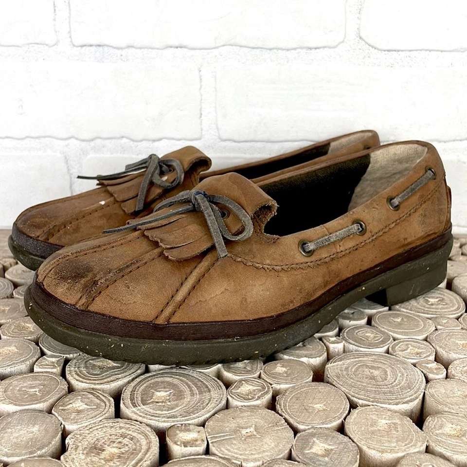 Zapatos Mocasines UGG Haylie Marrón Castaño Impermeable Pato Sin Cordones 7 Foto 1 de 4