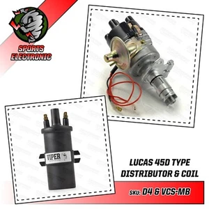Powerspark 45D4 Electronic Distributor and Black Viper Sports Dry Ignition Coil - Picture 1 of 9