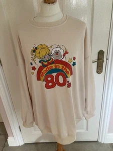 WOMENS SWEATSHIRT MADE IN THE 80s RAINBOW BRITE OVERSIZED LABELLED AS 4XL VGC - Picture 1 of 9