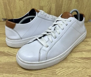 BYLT Alltagsschuhe Herren Größe 11 Weiß Leder Niedrig Minimalistisch Turnschuhe - Bild 1 von 10