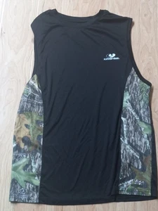 Mossy Oak Shirt Men's Large Black Sleeveless Spell Out Logo Tank Top - Picture 1 of 5