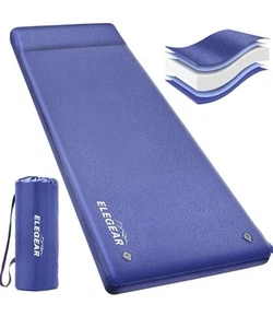 Elegear Cuscino per Dormire Autogonfiabile in Memory Foam per Campeggio: 76x 27x 3 Blu - Foto 1 di 10
