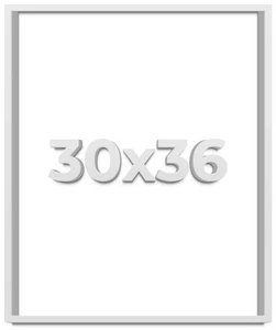 30x36 Shadow Box Frame White | 1 Inches Deep Real Wood Contemporary Shadowbox Di - Picture 1 of 6