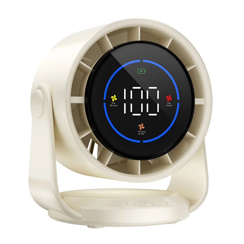 Portable Mini Fan With Silent Built-in 4000 Mah Polymer Battery - image 1 of 4