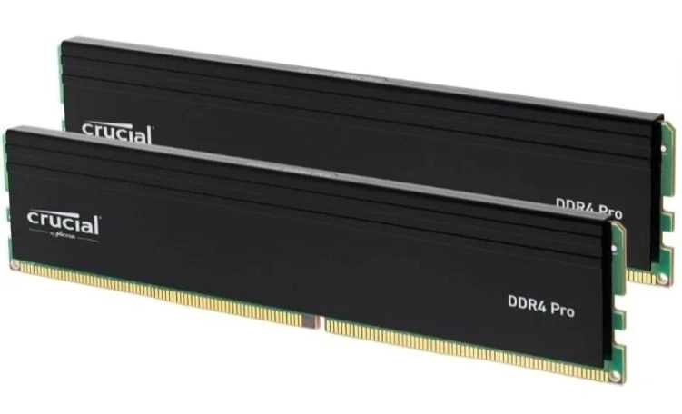 Crucial Pro 64GB Kit (2x32GB) DDR4 3200MHz C22 UDIMM Desktop Memory Kit - Image 1 of 1