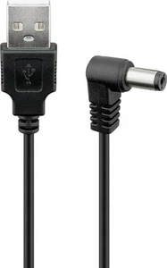 USB-DC-Kabel 5,5 x 2,1 mm; USB-DC-Kabel 5,5 x 2,1 mm, 0.5 m, Schwarz - für die S - Bild 1 von 2