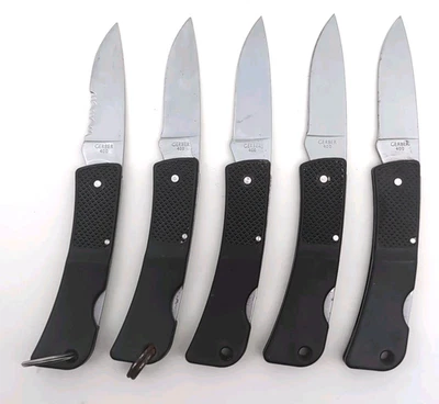 LOT OF 5: GERBER 400 Portland OR USA Folding Lockback Knife Nice Shape GER51 - Image 1 of 4