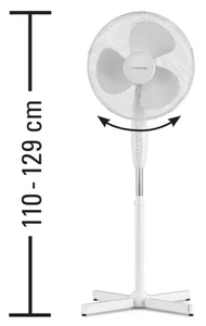 Trotec TVE 16 (4052138013946) Standventilator 50W Weiß Oszillation max. 52,5 dB - Bild 1 von 4