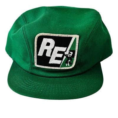 Vintage Rural Electric RE Hat Ear Flap K Products Size 6 7/8 Green Patch Logo - Image 1 of 4