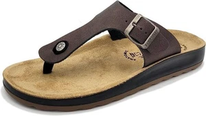Infradito da uomo con fibbia Fly Flot in vera pelle - Imagen 1 de 3