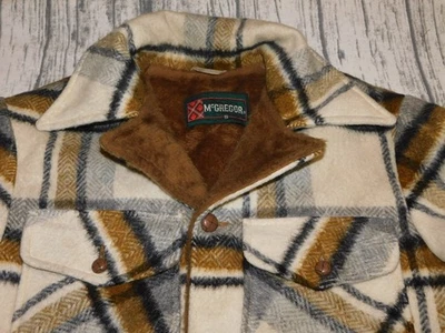 VTG 1960's 1970's MCGREGOR WOOL TWEED CHORE COAT LINED JACKET SHIRT BARN MENS S - Image 1 of 4