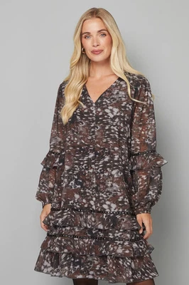 Wallis Chocolate Shift Dress Womens Daywear Dresses - Image 1 of 4