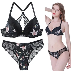 Sexy Schlüpfer Bügel Spitze Dessous Push Up BH und Höschen Sets Damen BH Set - Bild 1 von 37