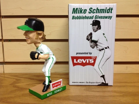 Mike Schmidt ~ 1972 Eugene Emeralds HALL of FAME Alum Bobble Bobblehead SGA 2015 Cover