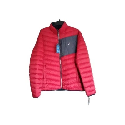 Nautica Puffer Jacket Men's Size XL Red Gray NWT V221203B - Image 1 of 4
