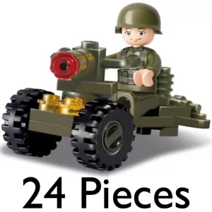 SOLDADO DE ARTILLERÍA DEL EJÉRCITO ESLUBANO CONSTRUCCIÓN LADRILLOS TANQUE DE BATALLA 0118 - Imagen 1 de 3