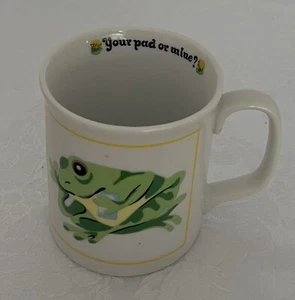 Frog Coffee Tea Mug “Your Pad Or Mine?” 3.5” • Cute! - Picture 1 of 4